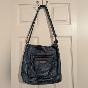 Stone Mountain Crossbody Shoulder Purse Blue Adjustable Strap